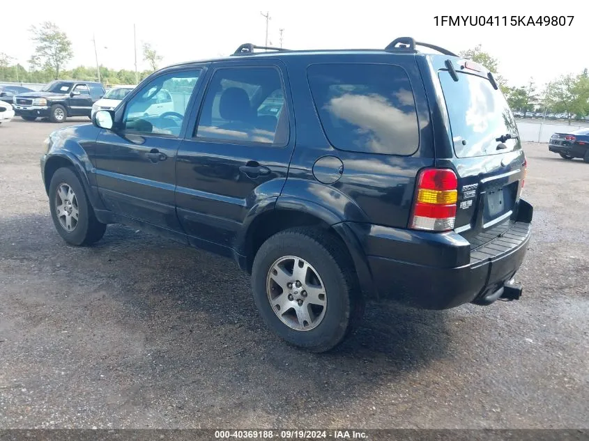 1FMYU04115KA49807 2005 Ford Escape Limited