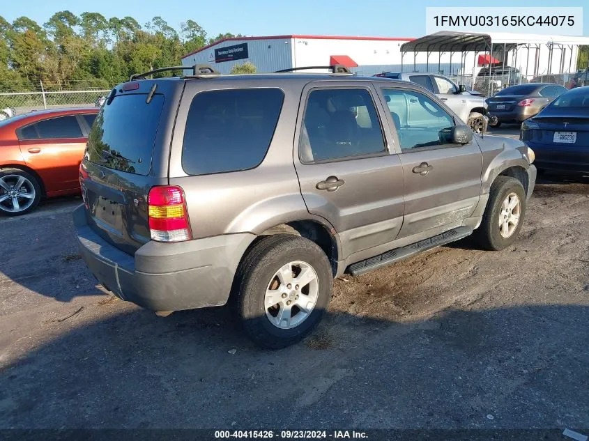 1FMYU03165KC44075 2005 Ford Escape Xlt