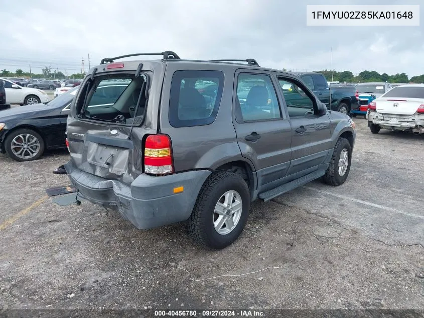 1FMYU02Z85KA01648 2005 Ford Escape Xls