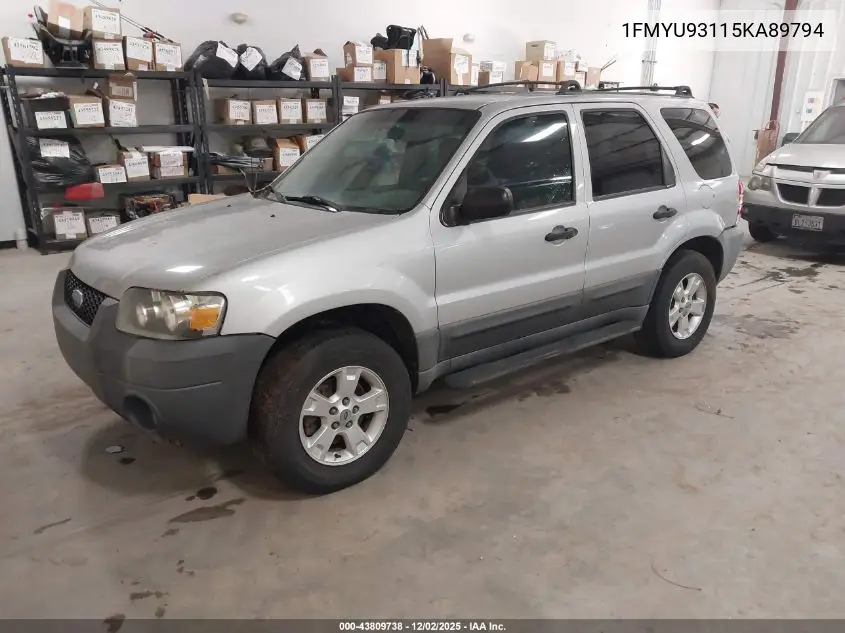 1FMYU93115KA89794 2005 Ford Escape Xlt