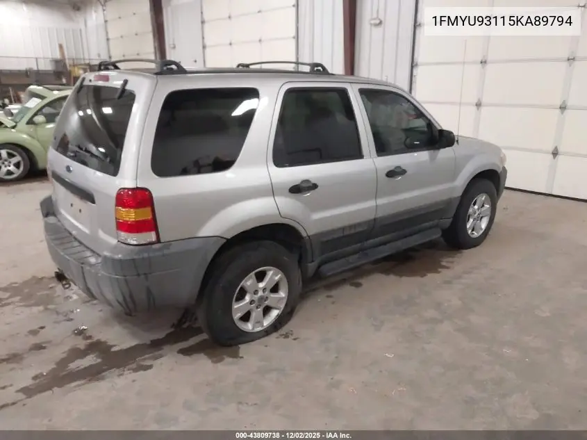 1FMYU93115KA89794 2005 Ford Escape Xlt