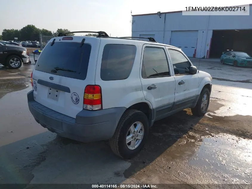 1FMYU02Z86KD02714 2006 Ford Escape Xls/Xls Manual