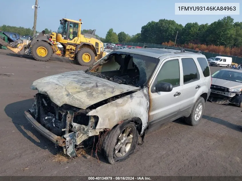 2006 Ford Escape Xlt/Xlt Sport VIN: 1FMYU93146KA84963 Lot: 40134979