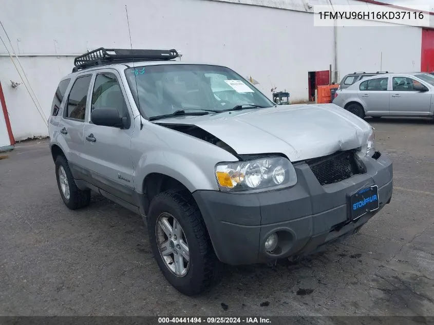 1FMYU96H16KD37116 2006 Ford Escape Hybrid