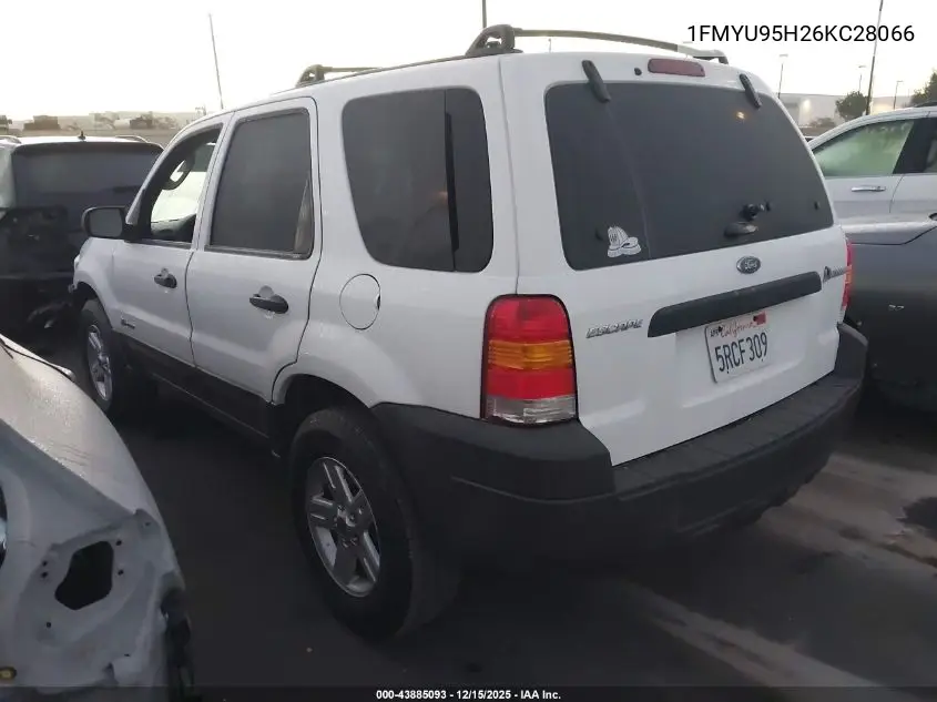 1FMYU95H26KC28066 2006 Ford Escape Hybrid