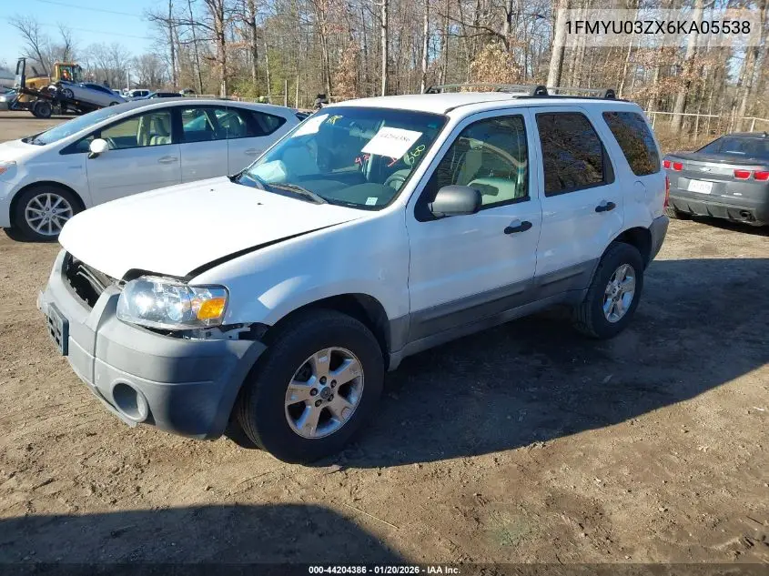 1FMYU03ZX6KA05538 2006 Ford Escape Xlt