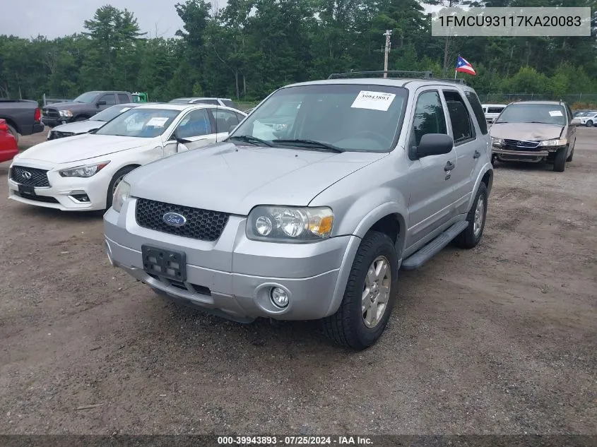 1FMCU93117KA20083 2007 Ford Escape Xlt