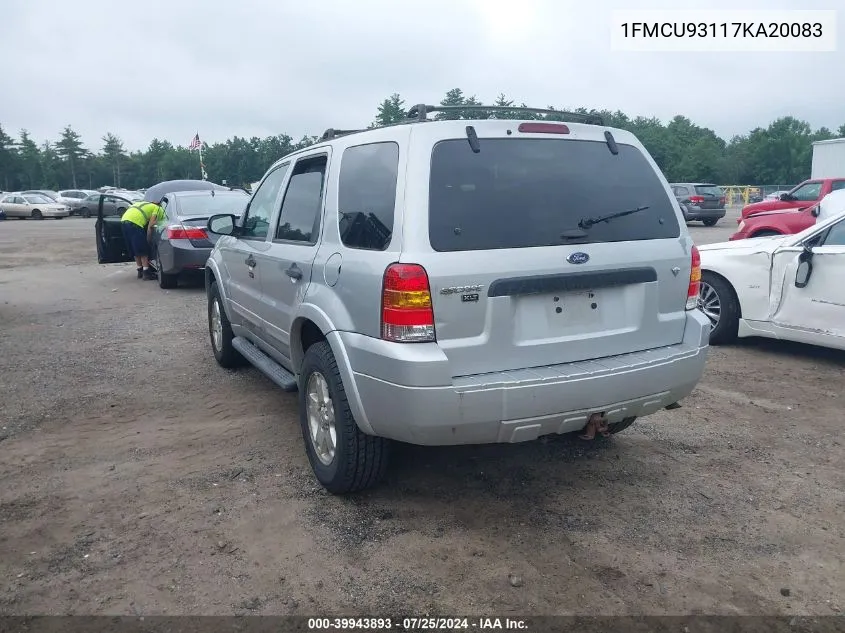 1FMCU93117KA20083 2007 Ford Escape Xlt