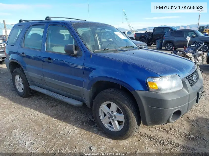 1FMYU02Z17KA66683 2007 Ford Escape Xls/Xls Manual