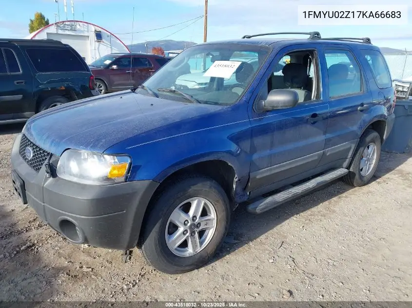 1FMYU02Z17KA66683 2007 Ford Escape Xls/Xls Manual