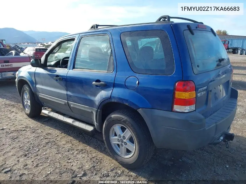 1FMYU02Z17KA66683 2007 Ford Escape Xls/Xls Manual