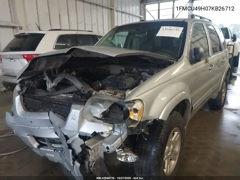 1FMCU49H07KB26712 2007 Ford Escape Hybrid