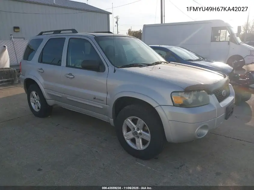 1FMYU49H67KA42027 2007 Ford Escape Hybrid