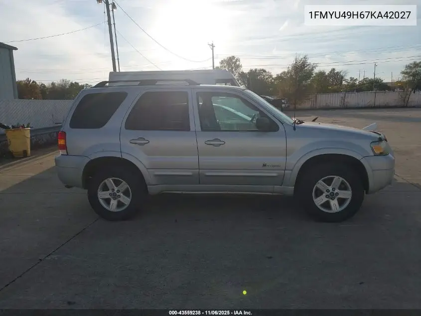 1FMYU49H67KA42027 2007 Ford Escape Hybrid