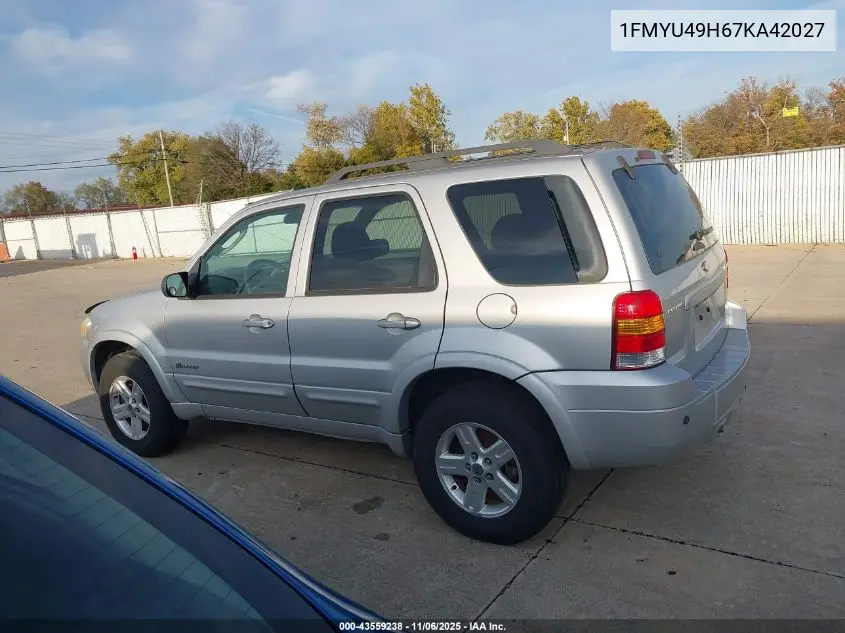 1FMYU49H67KA42027 2007 Ford Escape Hybrid