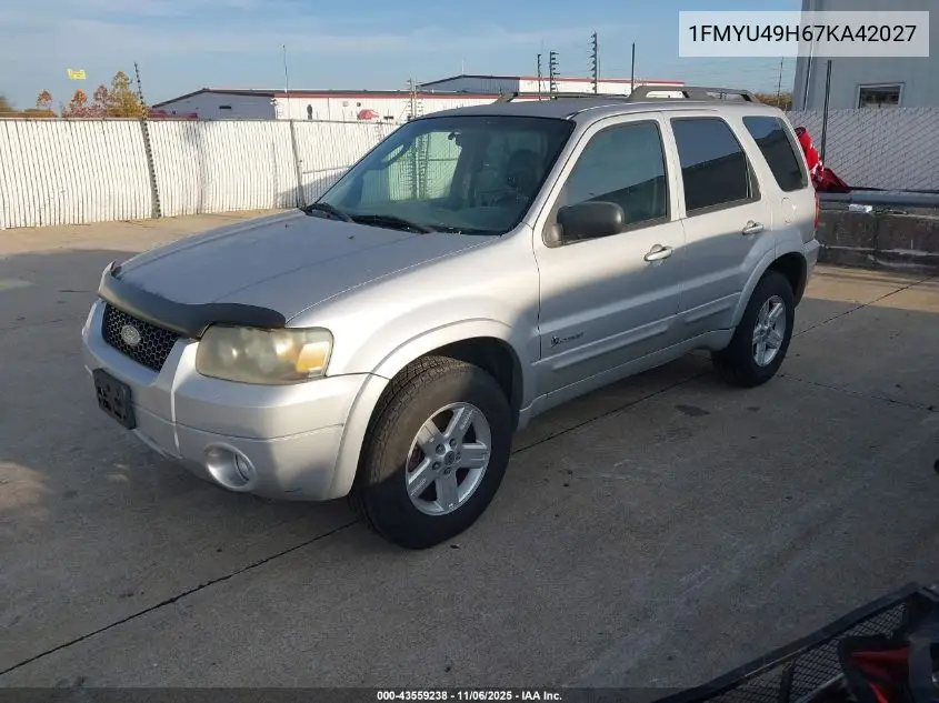 1FMYU49H67KA42027 2007 Ford Escape Hybrid
