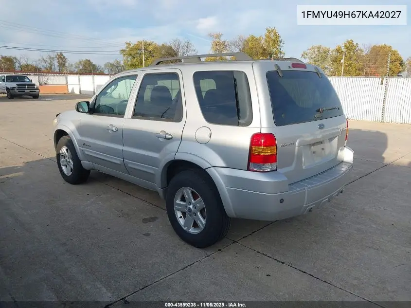 1FMYU49H67KA42027 2007 Ford Escape Hybrid