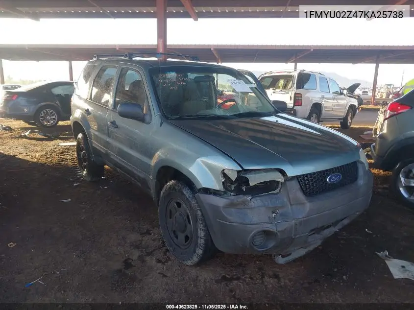 1FMYU02Z47KA25738 2007 Ford Escape Xls/Xls Manual