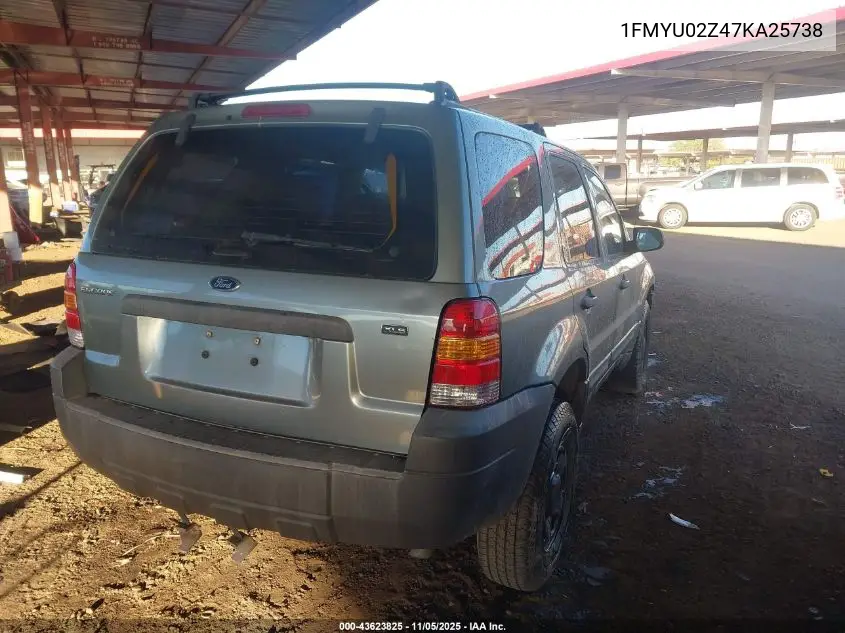 1FMYU02Z47KA25738 2007 Ford Escape Xls/Xls Manual