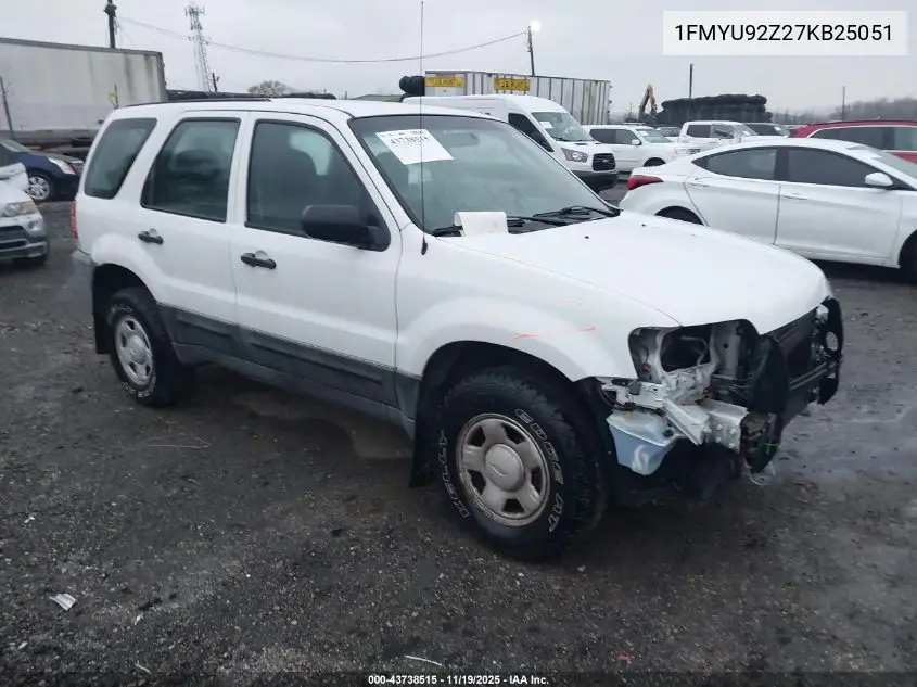1FMYU92Z27KB25051 2007 Ford Escape Xls/Xls Manual