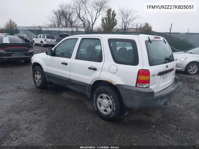 1FMYU92Z27KB25051 2007 Ford Escape Xls/Xls Manual