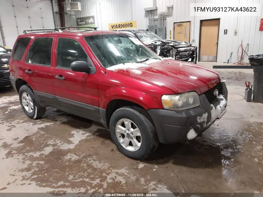 1FMYU93127KA43622 2007 Ford Escape Xlt/Xlt Sport