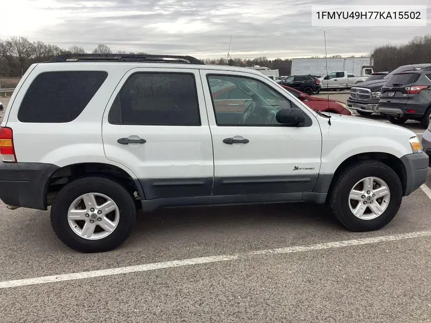 1FMYU49H77KA15502 2007 Ford Escape Hybrid