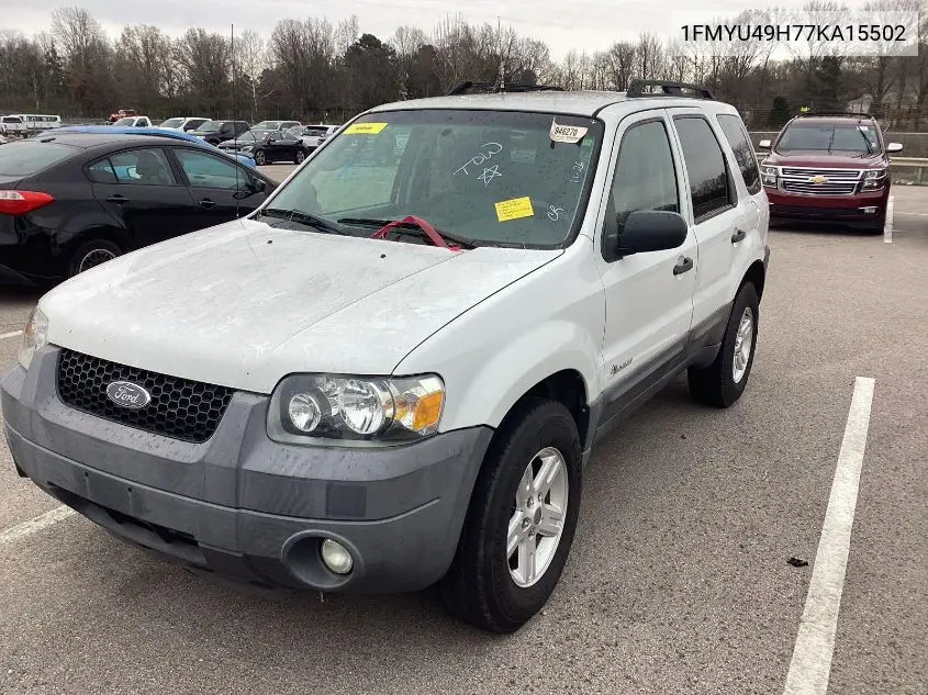 1FMYU49H77KA15502 2007 Ford Escape Hybrid