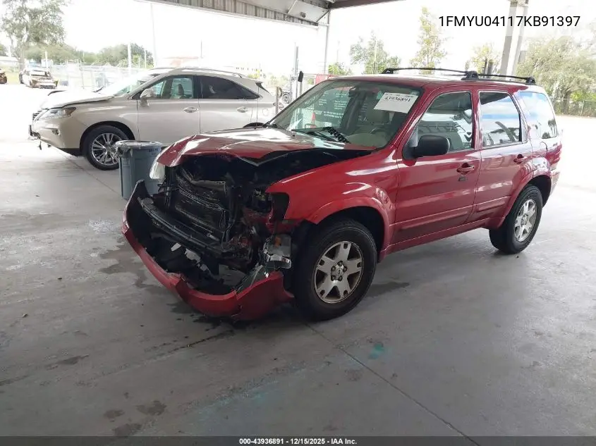 1FMYU04117KB91397 2007 Ford Escape Limited