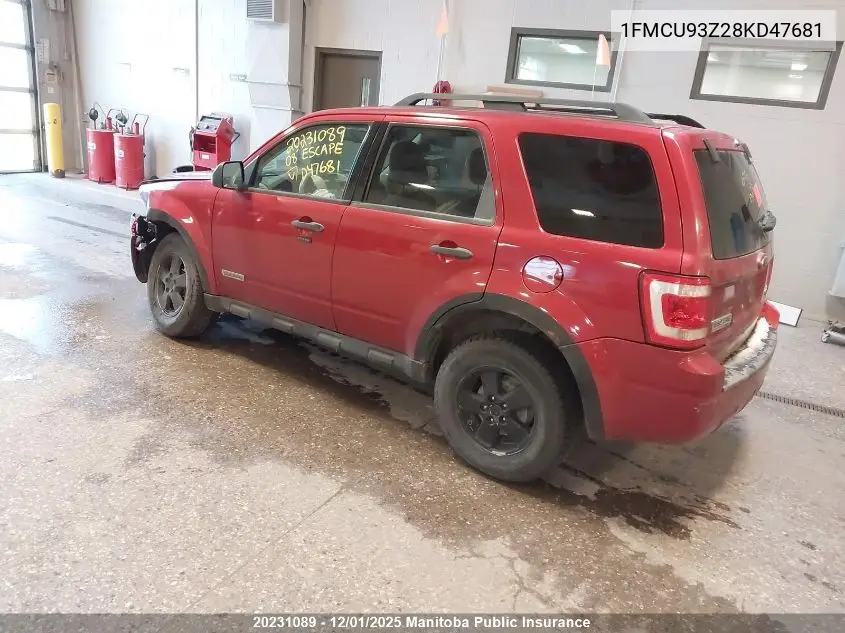 1FMCU93Z28KD47681 2008 Ford Escape Xlt