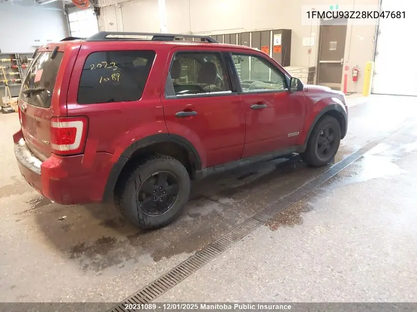 1FMCU93Z28KD47681 2008 Ford Escape Xlt