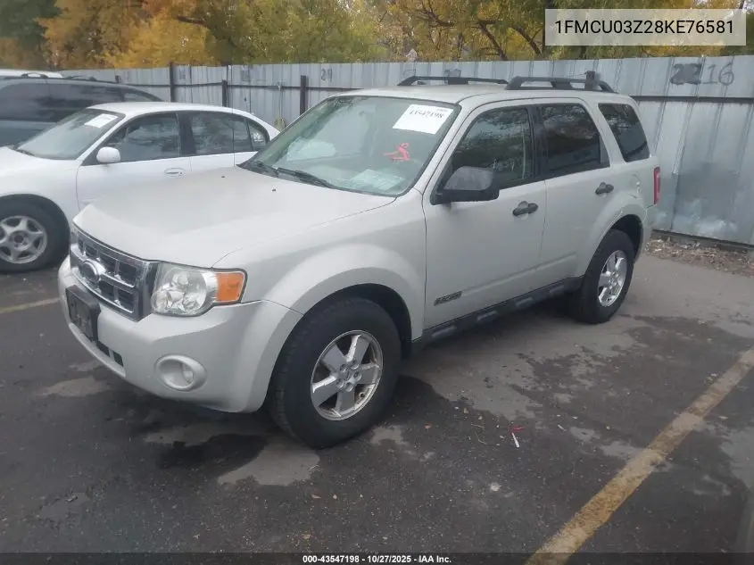 1FMCU03Z28KE76581 2008 Ford Escape Xlt