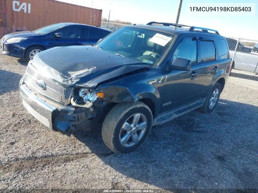 1FMCU94198KD85403 2008 Ford Escape Limited
