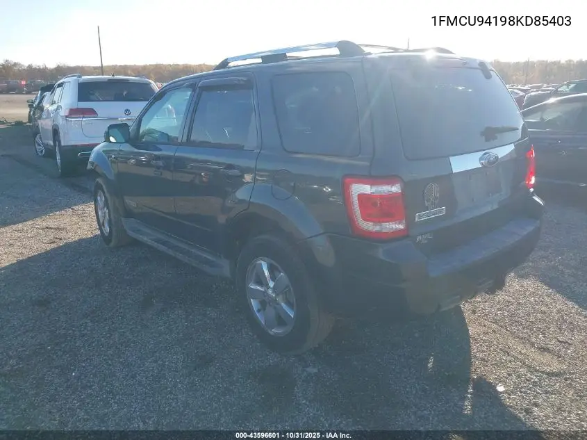 1FMCU94198KD85403 2008 Ford Escape Limited