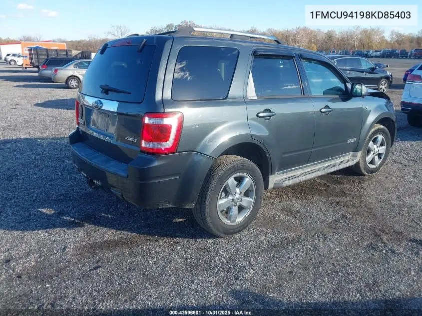 1FMCU94198KD85403 2008 Ford Escape Limited
