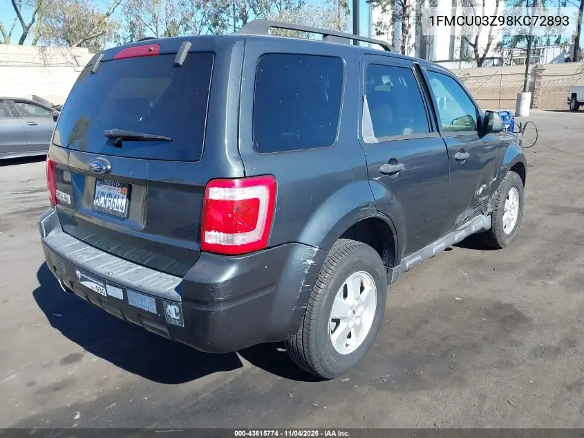 1FMCU03Z98KC72893 2008 Ford Escape Xlt