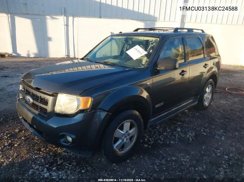 1FMCU03138KC24588 2008 Ford Escape Xlt