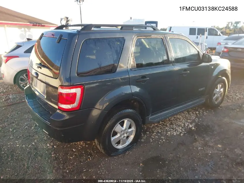 1FMCU03138KC24588 2008 Ford Escape Xlt