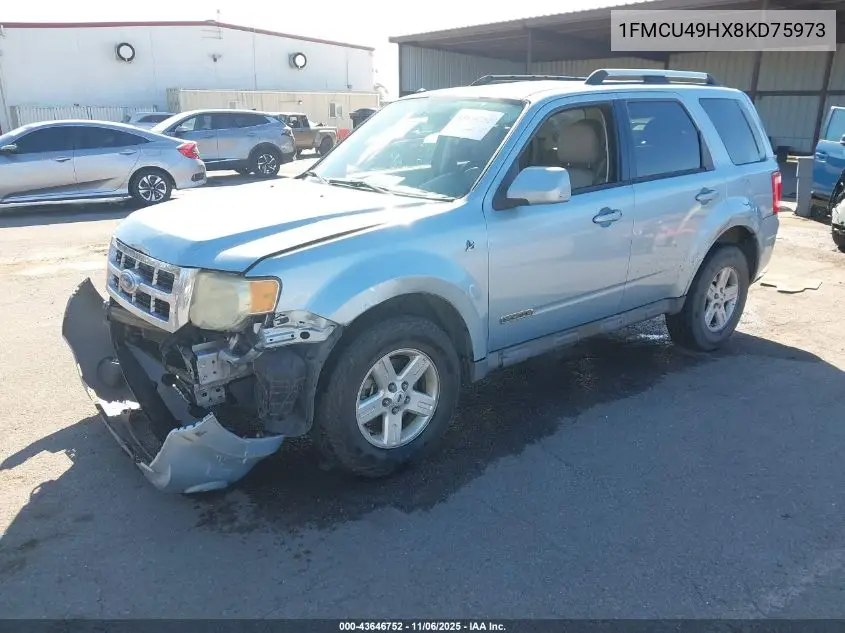 1FMCU49HX8KD75973 2008 Ford Escape Hybrid