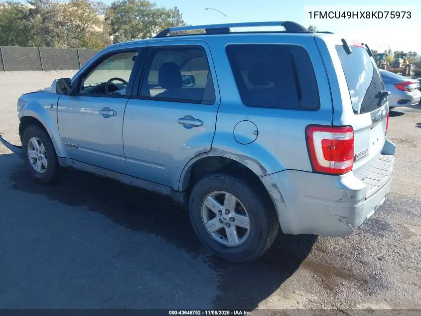 1FMCU49HX8KD75973 2008 Ford Escape Hybrid