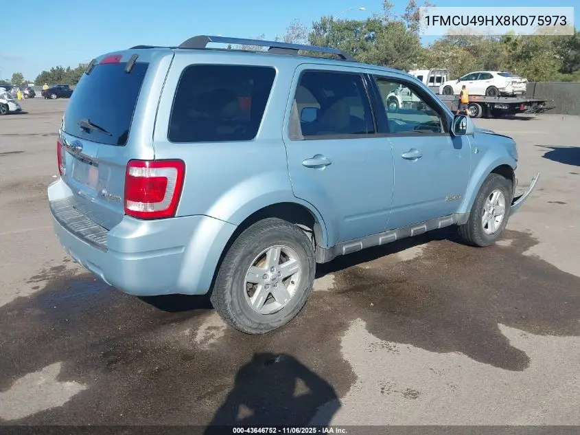 1FMCU49HX8KD75973 2008 Ford Escape Hybrid