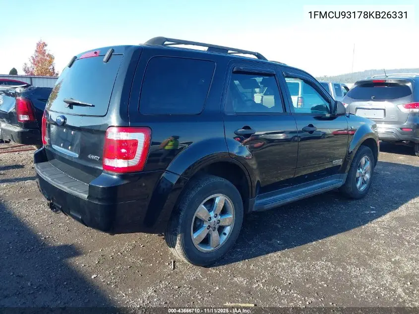1FMCU93178KB26331 2008 Ford Escape Xlt