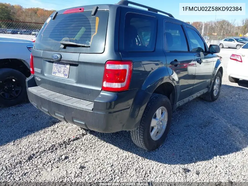 1FMCU02Z58KD92384 2008 Ford Escape Xls/Xls Manual