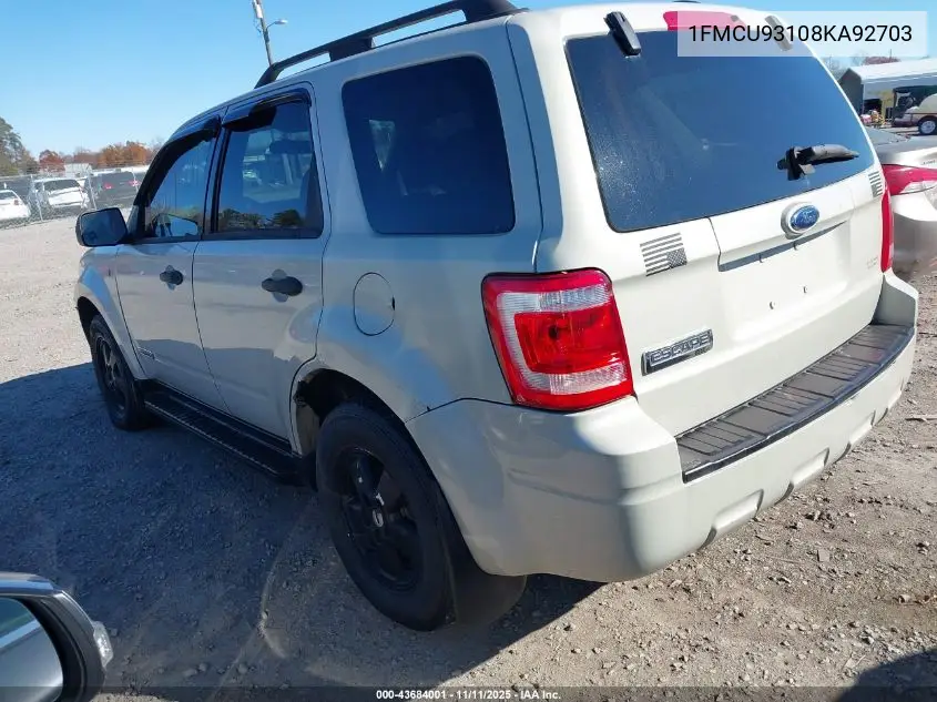 1FMCU93108KA92703 2008 Ford Escape Xlt
