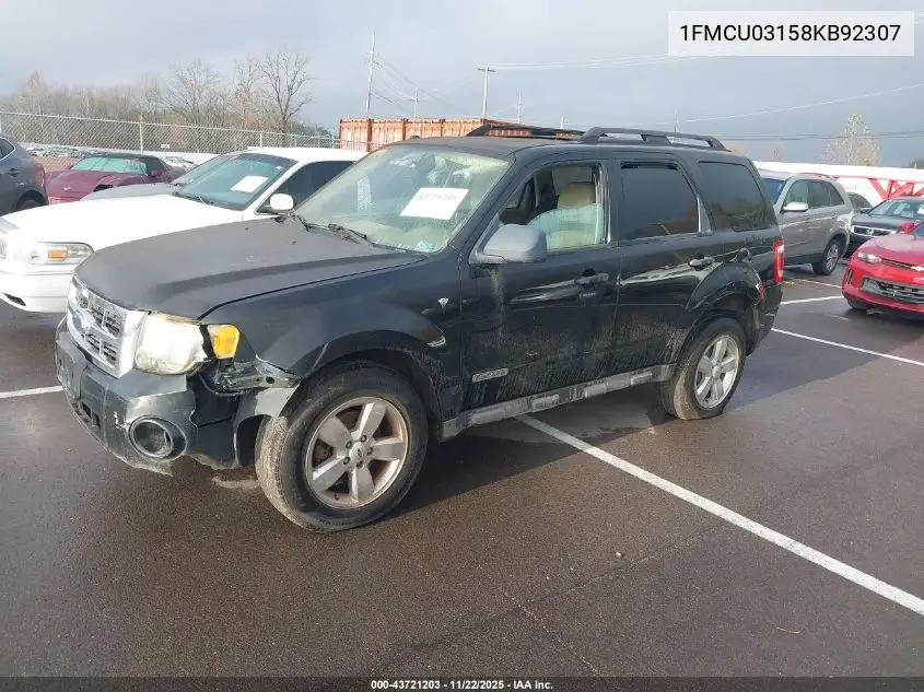 1FMCU03158KB92307 2008 Ford Escape Xlt