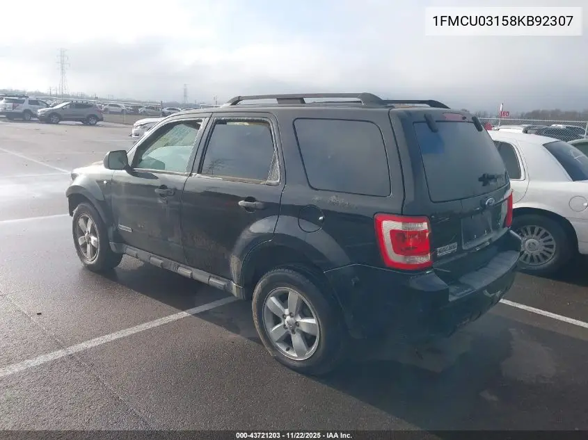 1FMCU03158KB92307 2008 Ford Escape Xlt