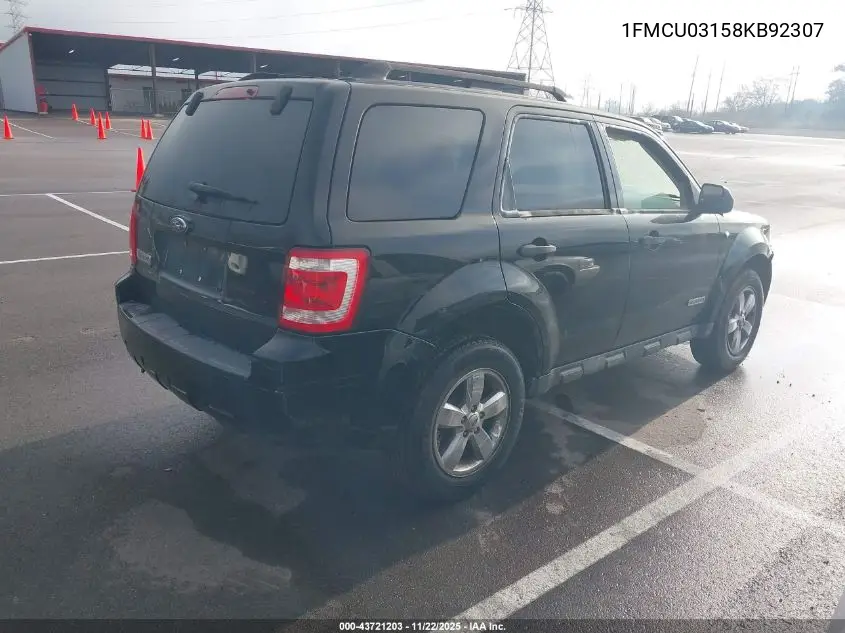 1FMCU03158KB92307 2008 Ford Escape Xlt