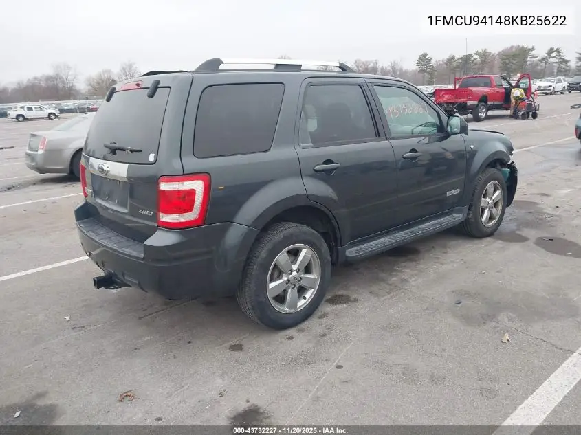 1FMCU94148KB25622 2008 Ford Escape Limited