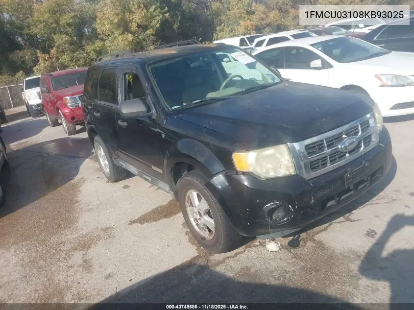 1FMCU03108KB93025 2008 Ford Escape Xlt