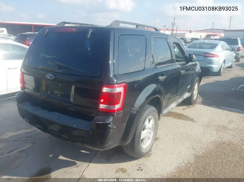 1FMCU03108KB93025 2008 Ford Escape Xlt
